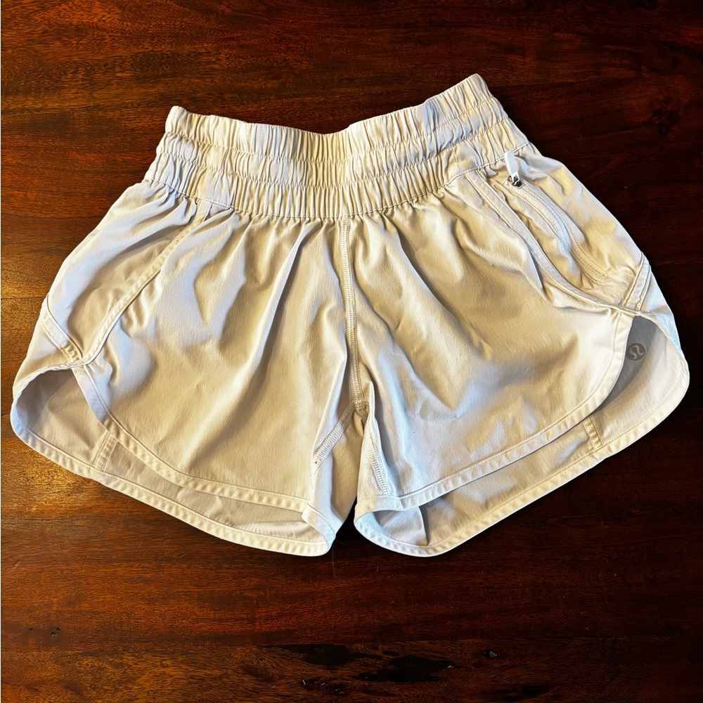 lululemon athletica Cream High-Waist Athletic Shorts
